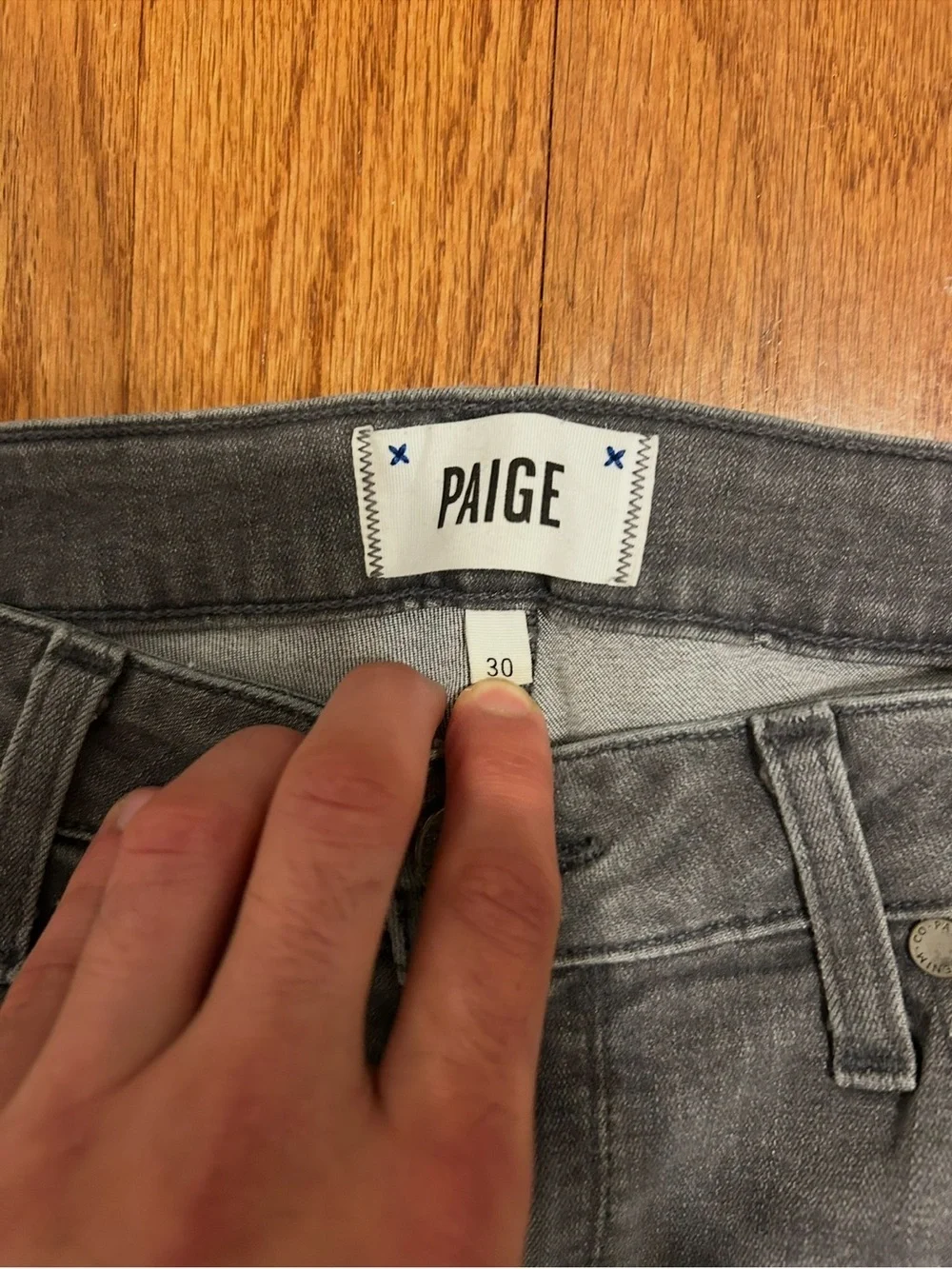 PAIGE Verdugo Gray Skinny Jeans Women's Size 30 Premium Designer Stretch Denim